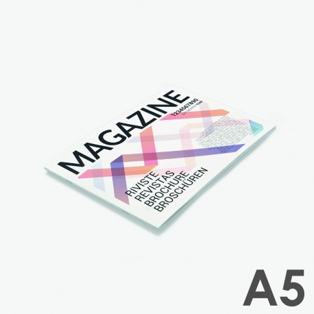 Brochures A5 format horizontal (reliure agraf&eacute;e)