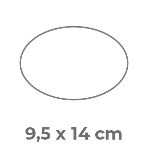 Forme Ovale 9,5 x 14 cm Couché 4/4 couleurs 300
