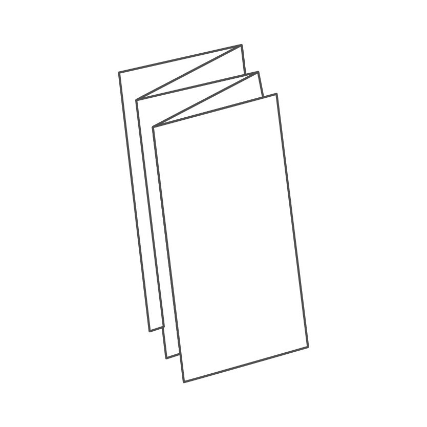 dépliant 5 volets - 10 faces A5L 527x297 mm accordéon