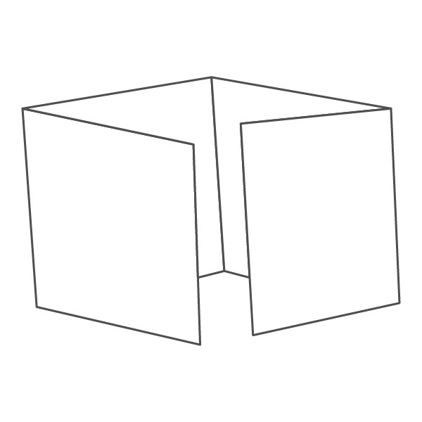 dépliant 4 volets - 8 faces 210x210 840x210 mm roulé